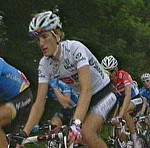Andy et Frank Schleck pendant la 19�me �tape du Tour de France 2008